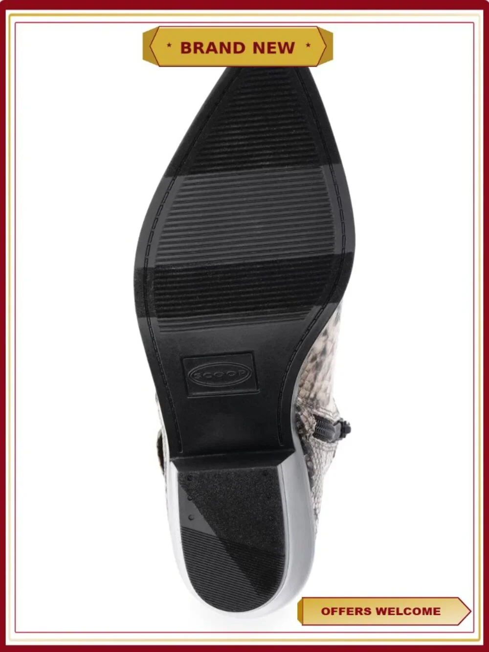 Faux Leather Moto Ankle Booties Buckle Stacked Heel Zipper